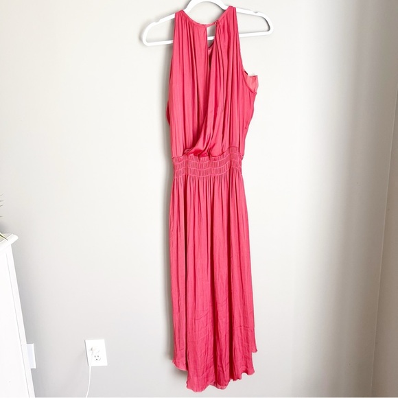 Shebird Maxi Bra Dress The Emma Satin Dress Smocked Coral she bird Large 12 - Picture 3 of 7